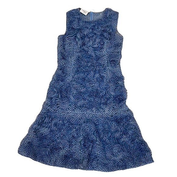 Akris Punto Dress Gingham Applique Tulle Sleeveless size 6 - Picture 9 of 16